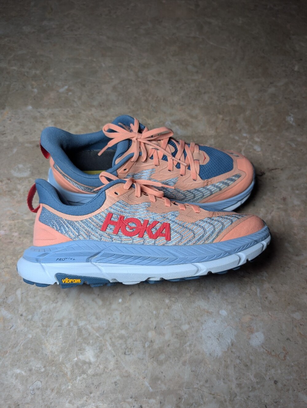 Hoka Mafate Speed 4 Trail Running Shoes Papaya Real Teal Women's Size 9.5 No Box - Picture 8 of 11